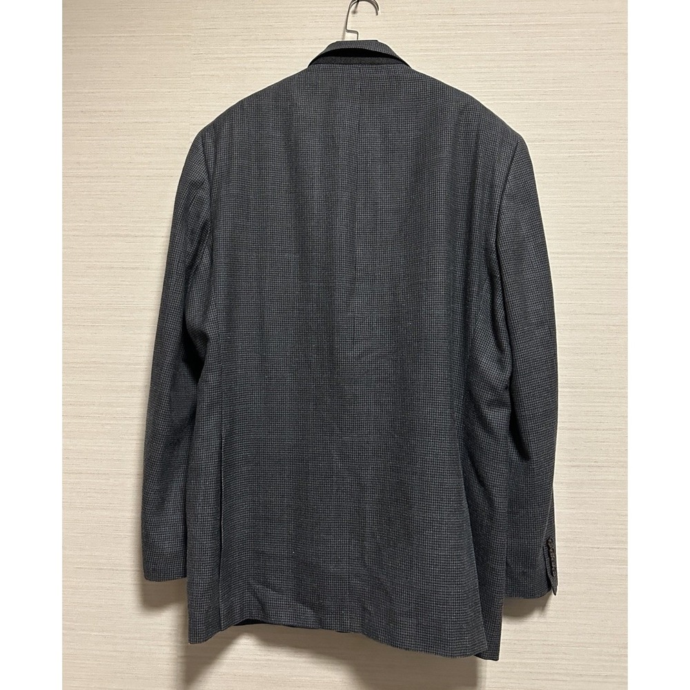 Ralph Ralph Lauren 46XL‎ Sport Coat Silk Wool Gray Houndstooth Check Blazer - Picture 2 of 10